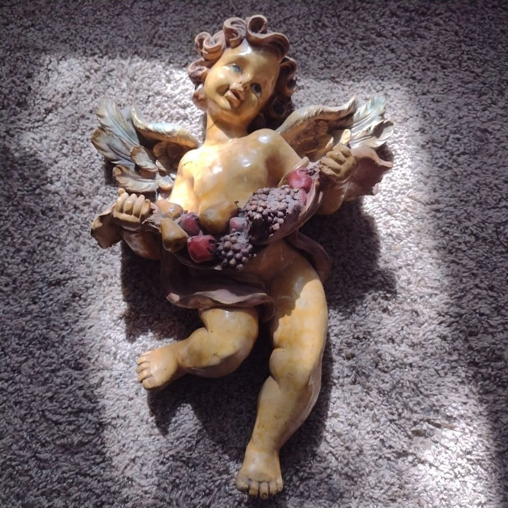Gothic Cherub Angel wings vintage Large unique church